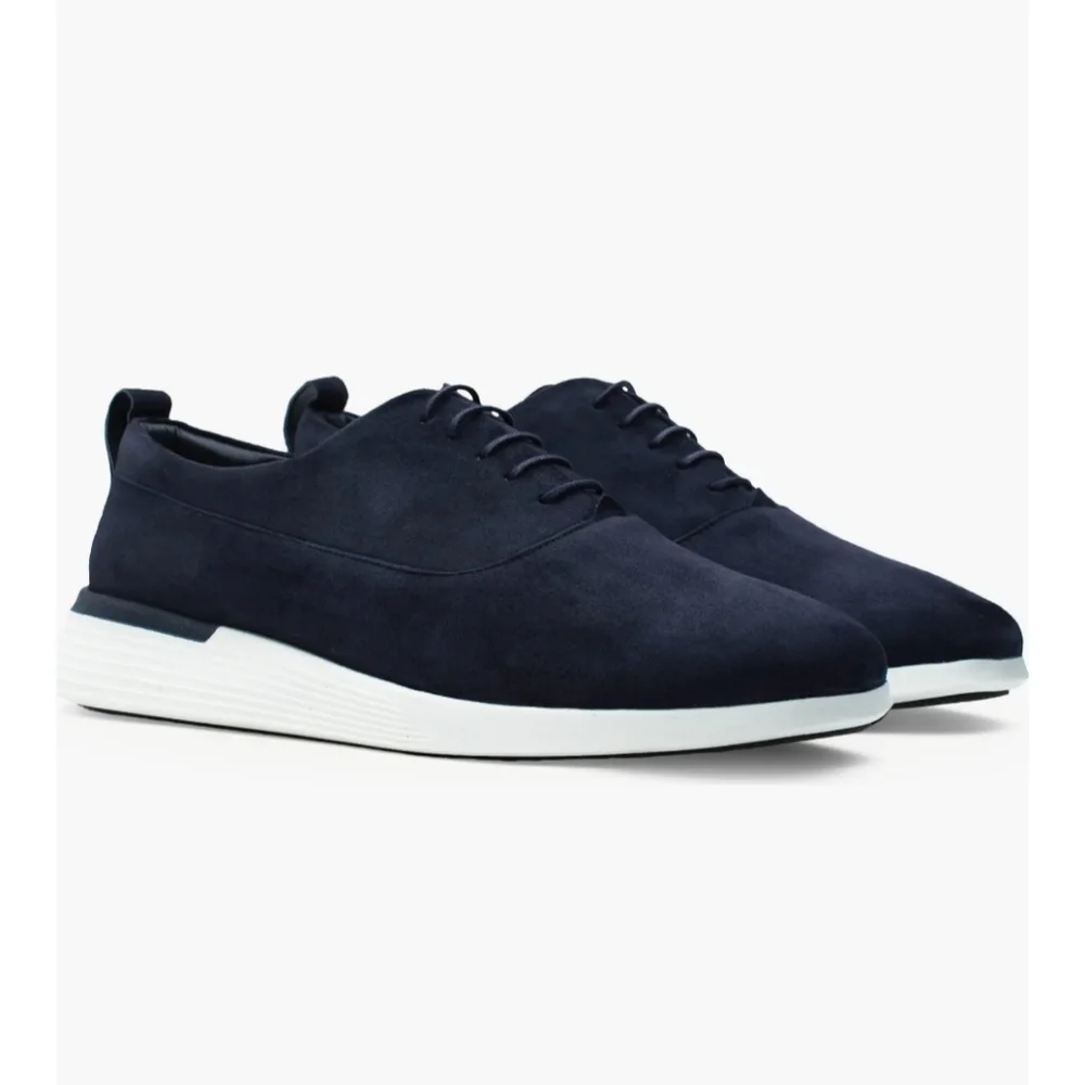 Wolf &‎ Shepard Leather Crossover Longwing Blucher Shoes Mens 10M Navy Old Money
